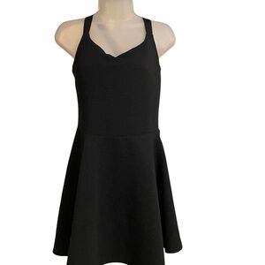 White Birch Black Label Textured Flare Racerback Skort Dress Black Size M